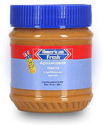 Арахисовая паста American Fresh с дробленым орехом 340 гр